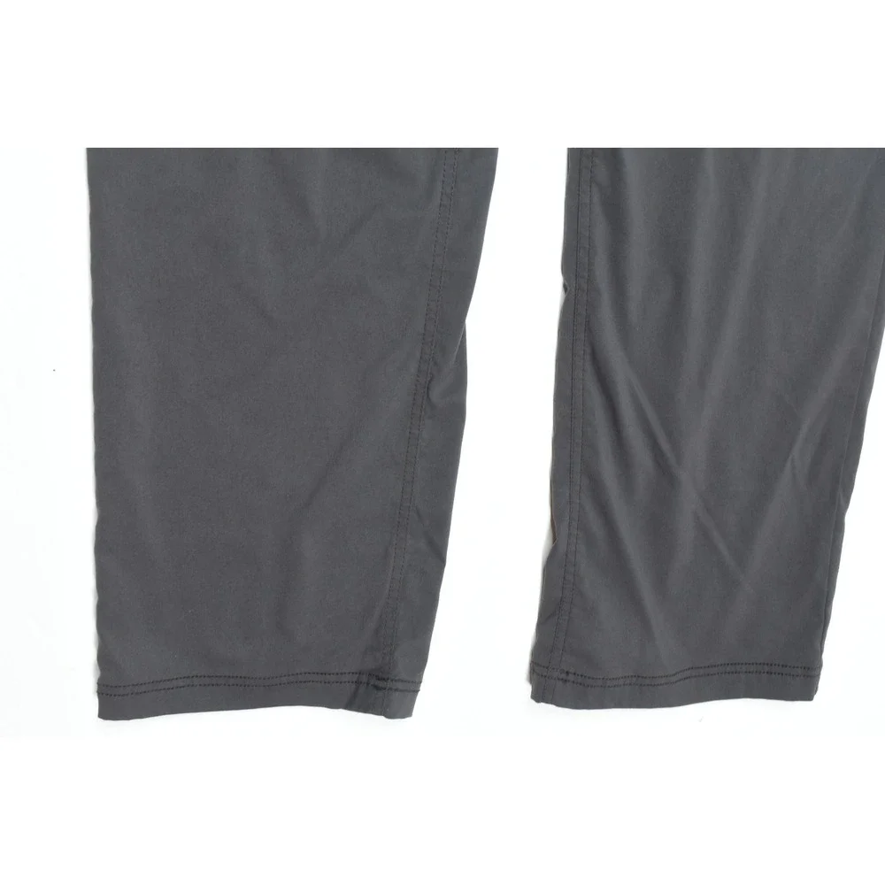 prANa Brion Pants Mens 36 Gray Slim Fit Nylon Stretch Lightweight Hiking